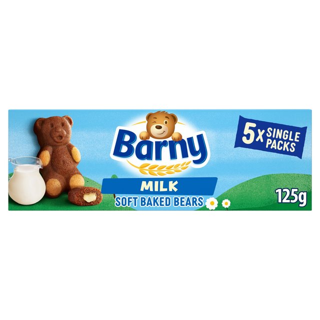 Barny Milk Sponge Bears Biscuits 5 Pack Multipack   5 x 25g GOODS M&S   