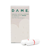 DAME Organic Cotton Tampons Super Plus   14 per pack GOODS M&S   