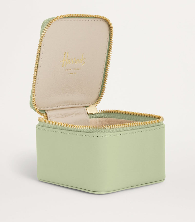 Harrods pebbled leather trinket box, UK version
