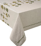 Alexandre Turpault Barbade palm print embroidered tablecloth 170cm x 320cm - British product