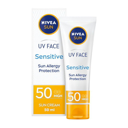 Nivea Sun UV Face Soothing Sensitive Sun Cream SPF50 50ml Sun cream Sainsburys   