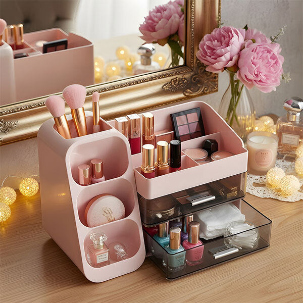 Livingandhome cosmetic storage box with drawers, UK version