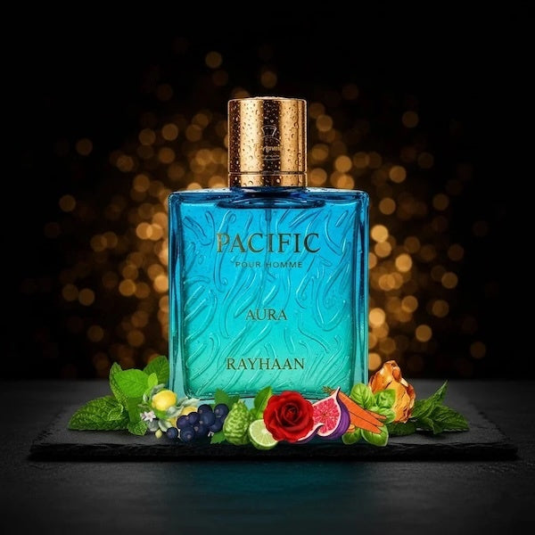 Rayhaan Pacific Aura Pour Homme eau de parfum 100ml, imported from the UK