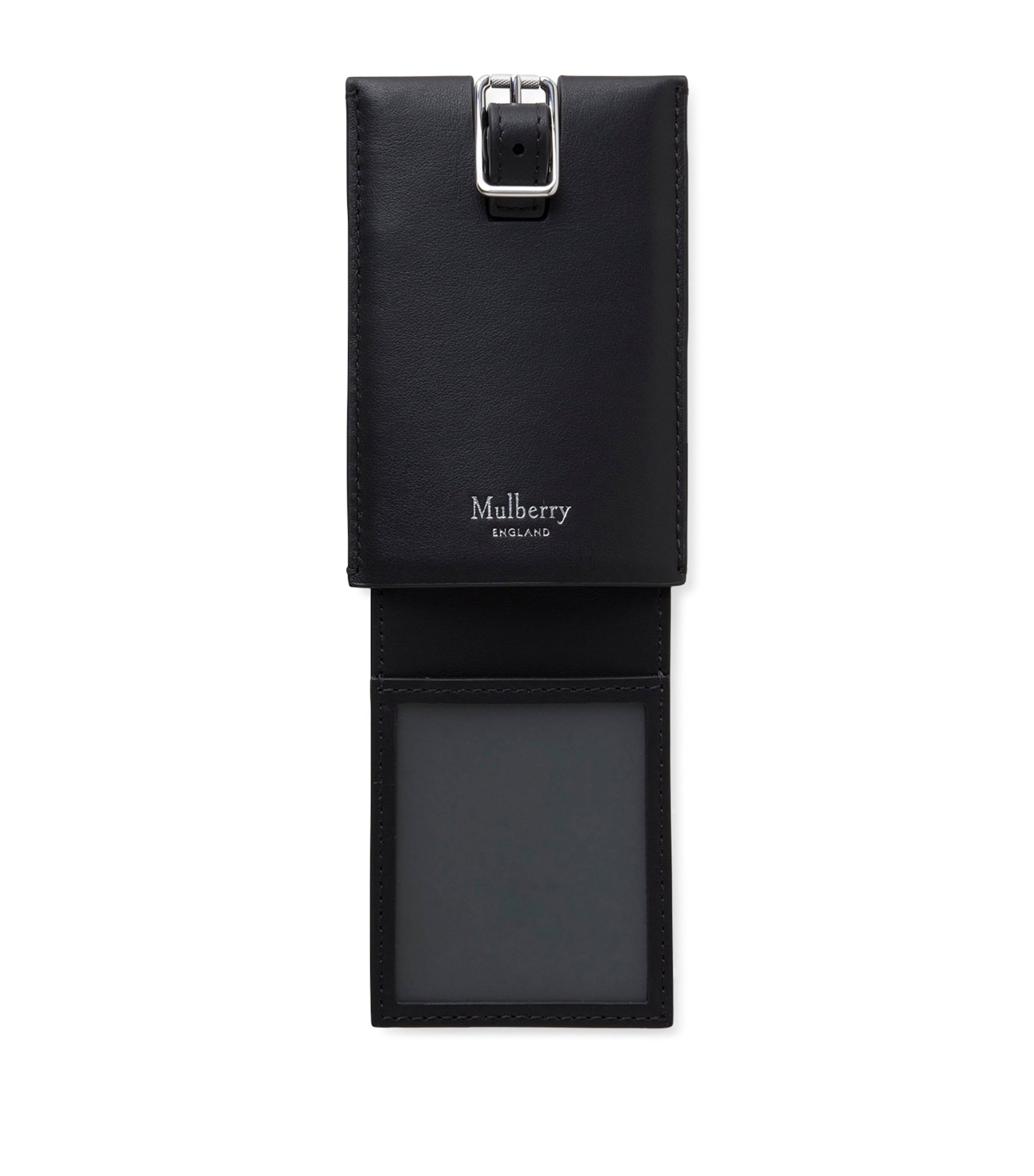 Mulberry calfskin logo luggage tag, imported from the UK