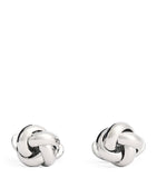 Babette Wasserman rhodium-plated metal knot cufflinks (British brand)