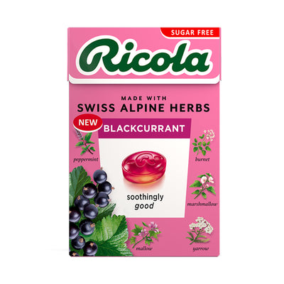Holland & Barrett Ricola Blackcurrant Sugar Free Sweets 45g- Buy online at McGrocer