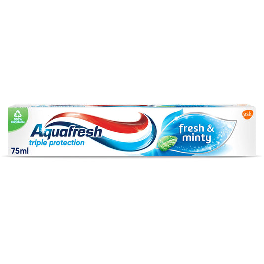 Aquafresh Triple Protection Fresh and Minty Toothpaste 75ml toothpaste Sainsburys   