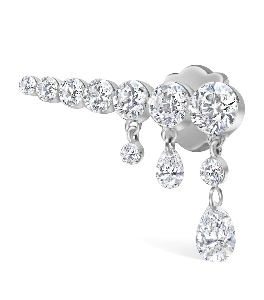 Maria Tash Crescendo Bar diamond earring 18mm, imported from the UK