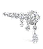 Maria Tash Crescendo Bar diamond earring 18mm, imported from the UK
