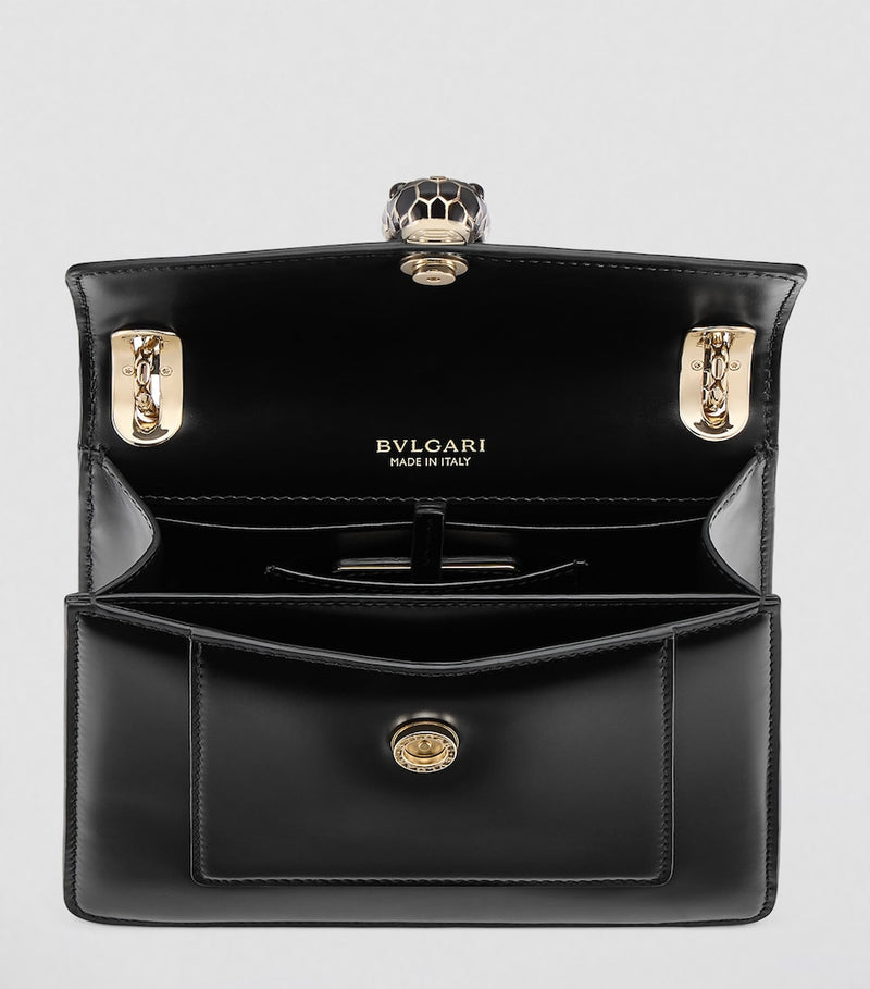 Bvlgari Serpenti Forever cross-body bag in smooth leather, imported from the UK
