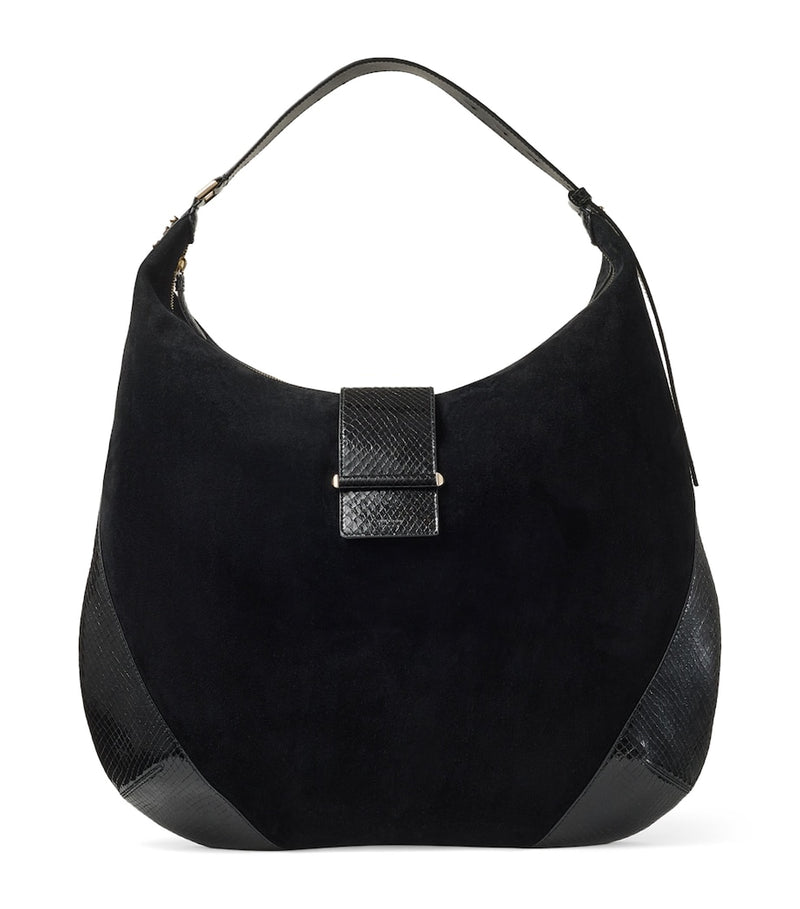 Jimmy Choo Bar large suede shoulder bag, UK version