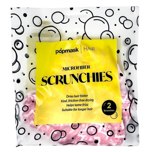 Popmask 2 Microfiber Hair Scrunchies - Pink GOODS Superdrug   