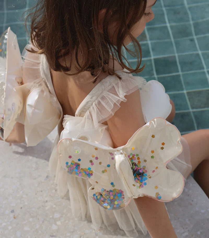 Sunnylife inflatable armbands glitter butterfly set of 2, UK version
