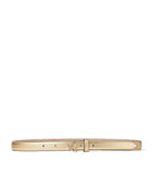 Jimmy Choo Helina mini leather belt with gold buckle, imported from the UK