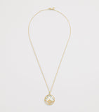 L'Atelier Nawbar yellow gold and diamond sunrise pendant necklace, UK version