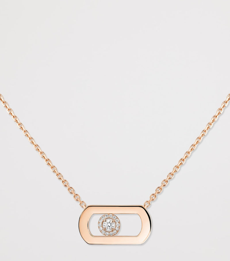 Messika So Move pink gold diamond necklace 0.12ct - British product