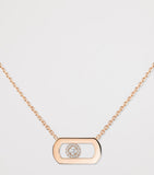 Messika So Move pink gold diamond necklace 0.12ct - British product