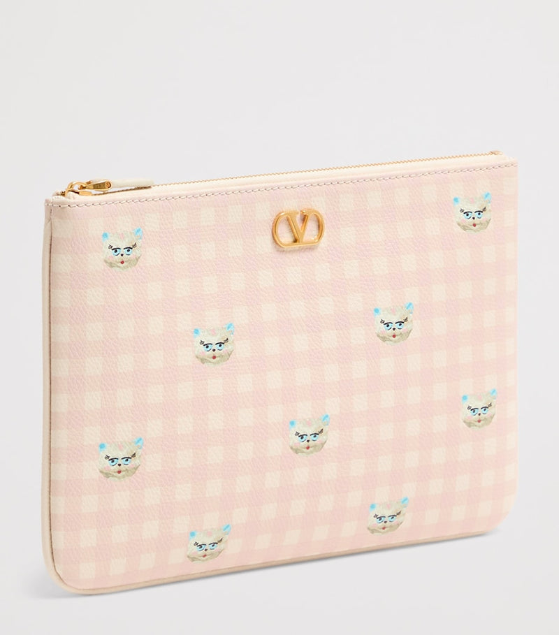 Valentino Garavani medium leather VLogo signature pouch (British brand)
