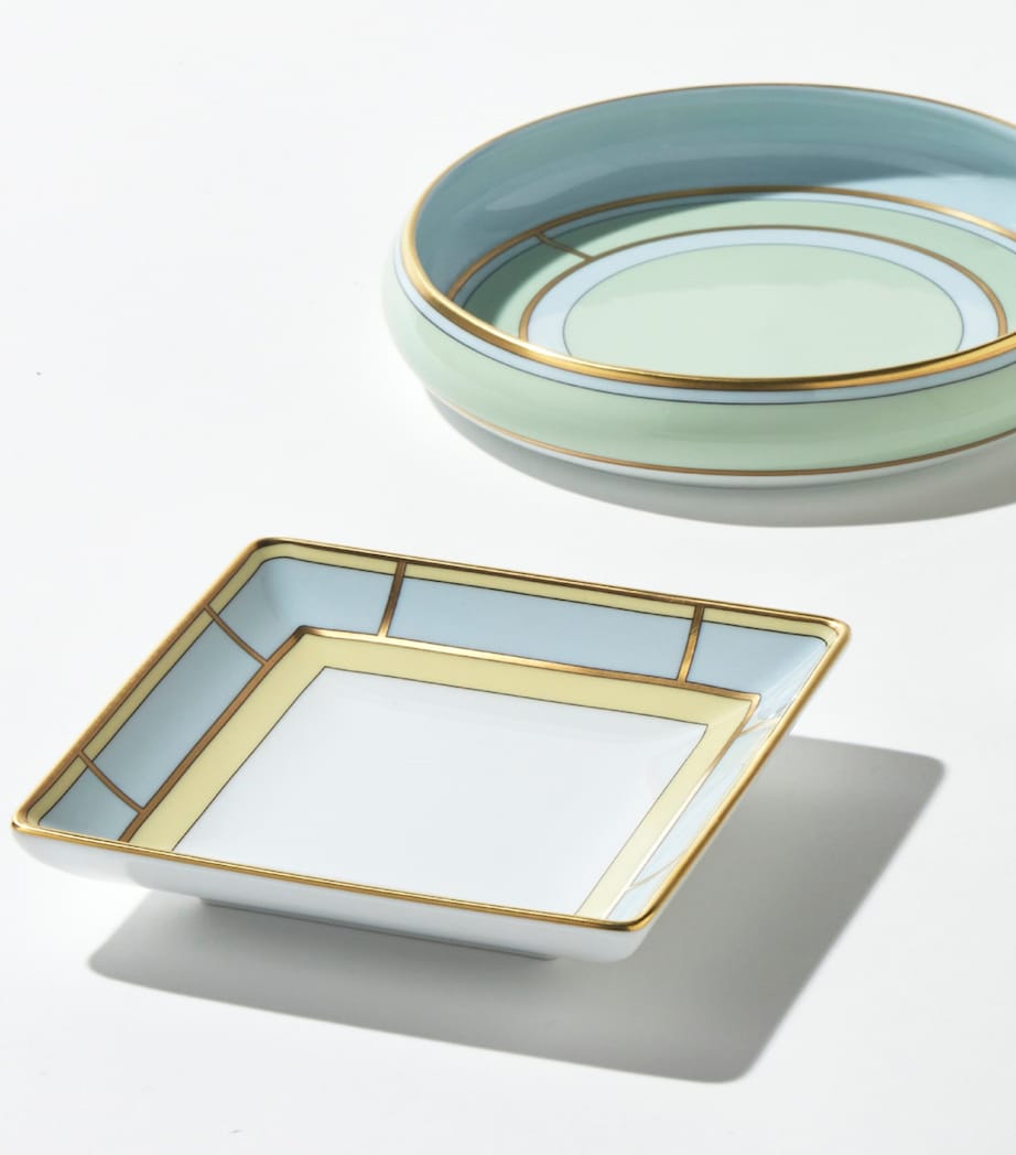 GINORI 1735 porcelain Colonna Diva square change tray 13.5cm, UK version