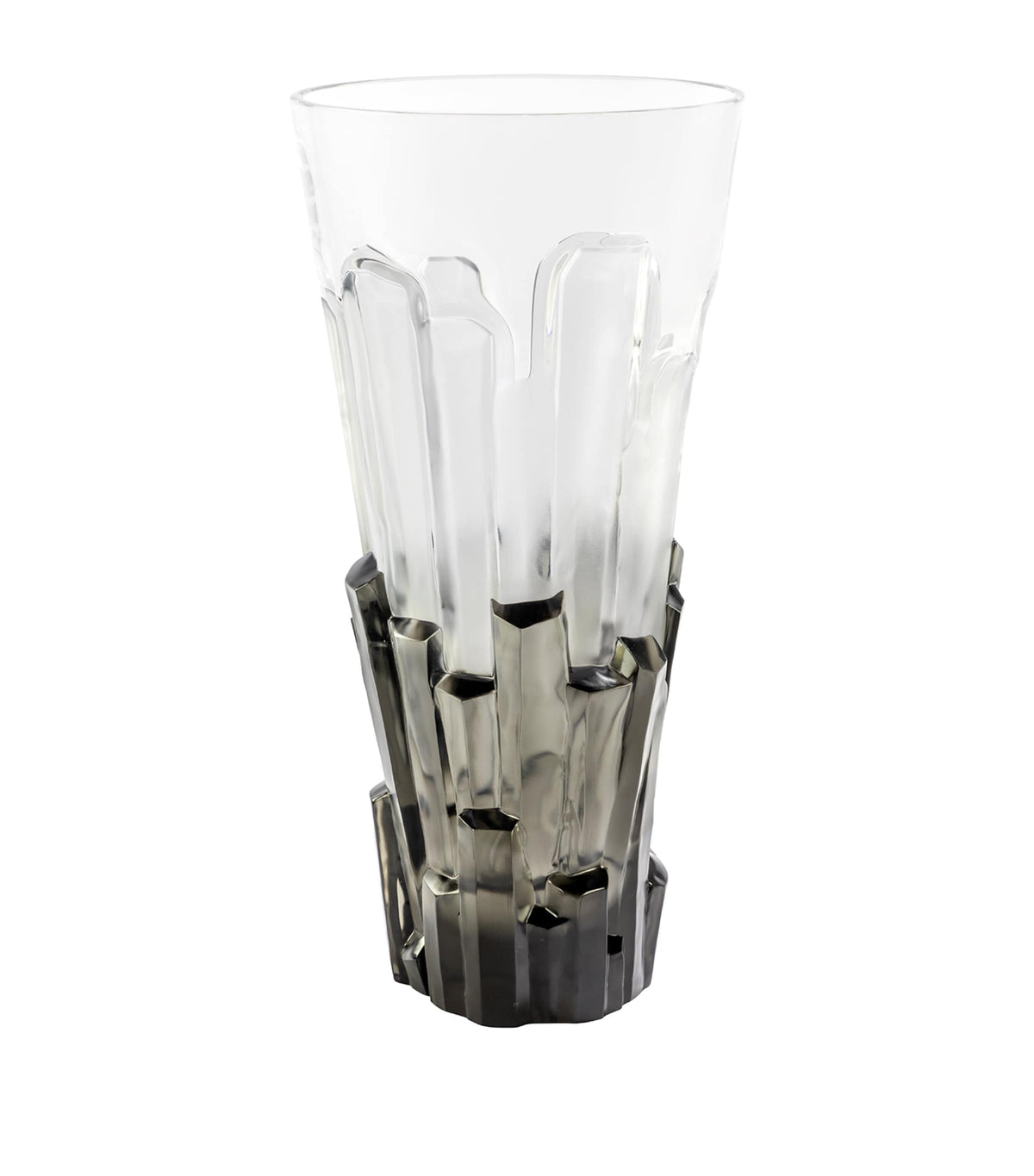 Lalique crystal Basalte vase 46cm, UK version