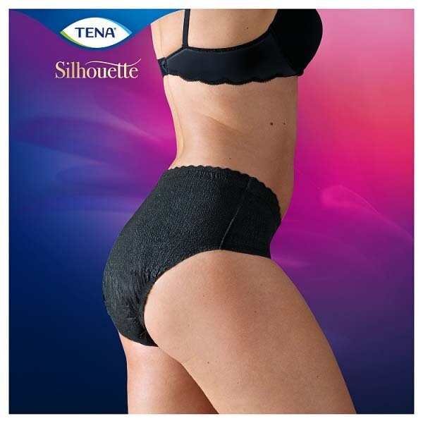 TENA  Silhouette Normal Black Incontinence Pants Size Large 9 pack GOODS Superdrug   