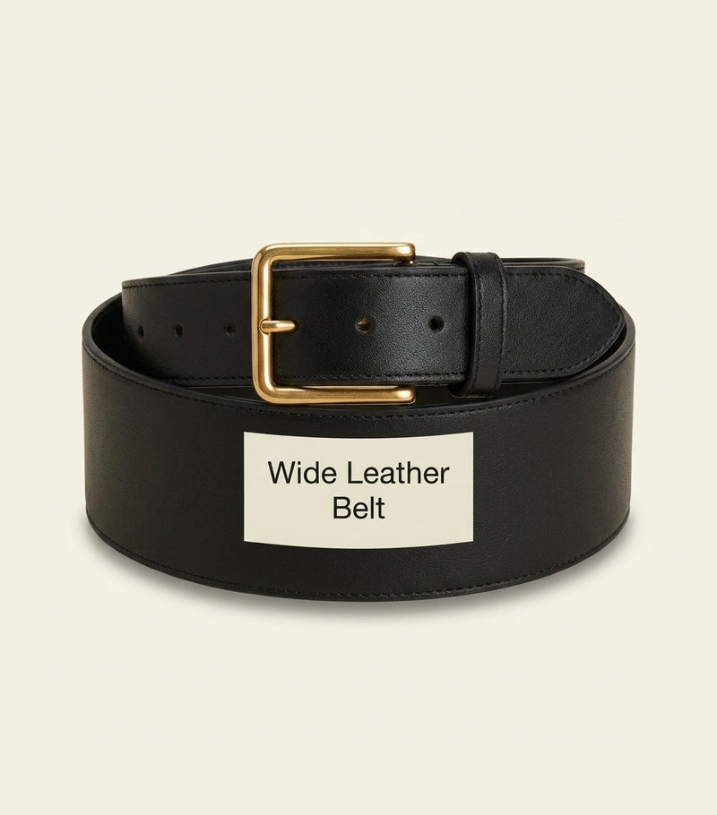 Givenchy Voyou leather belt with gold-tone buckle, UK version