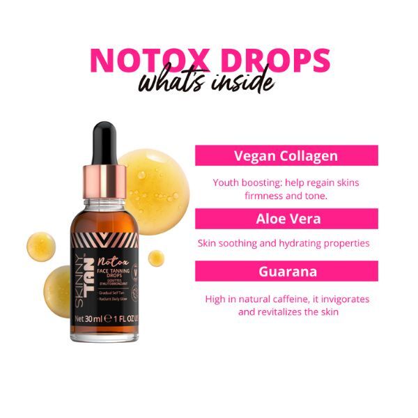 Skinny Tan Notox Face Tanning Drops with Vegan Collagen 30ml GOODS Superdrug   