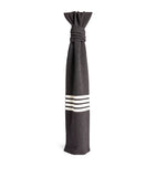 Thom Browne 4-Bar cashmere scarf, imported from the UK