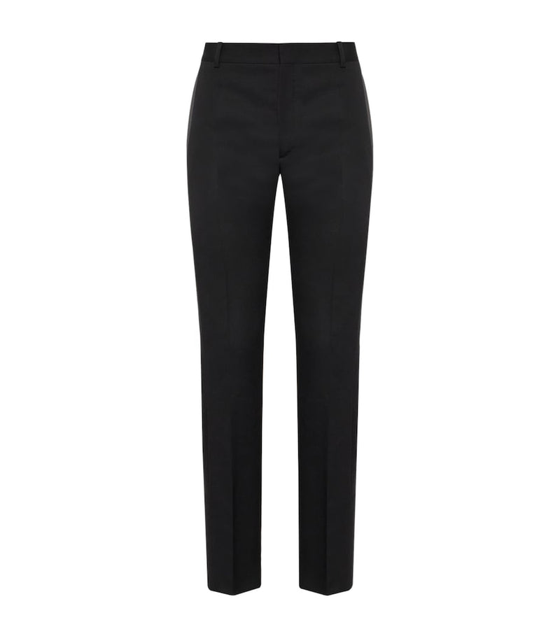 Pantalons ajustés en laine McQueen, importés du Royaume-Uni
