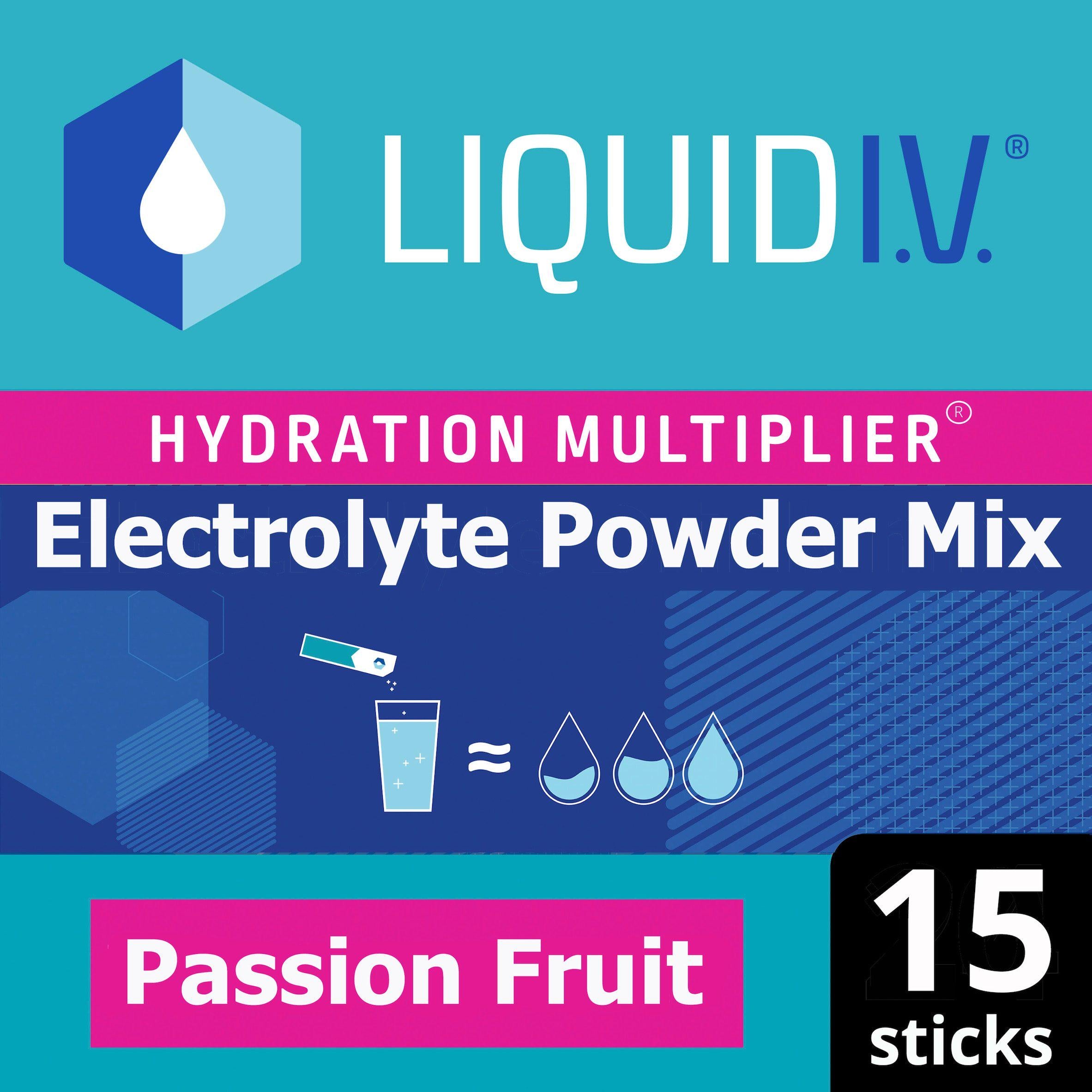 Liquid IV Electrolyte Powder Mix Food Supplement Passion Fruit Sachets x15 GOODS Sainsburys   