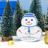 Spongelle holiday snowman buffer Snow Orchid Blue, imported from the UK