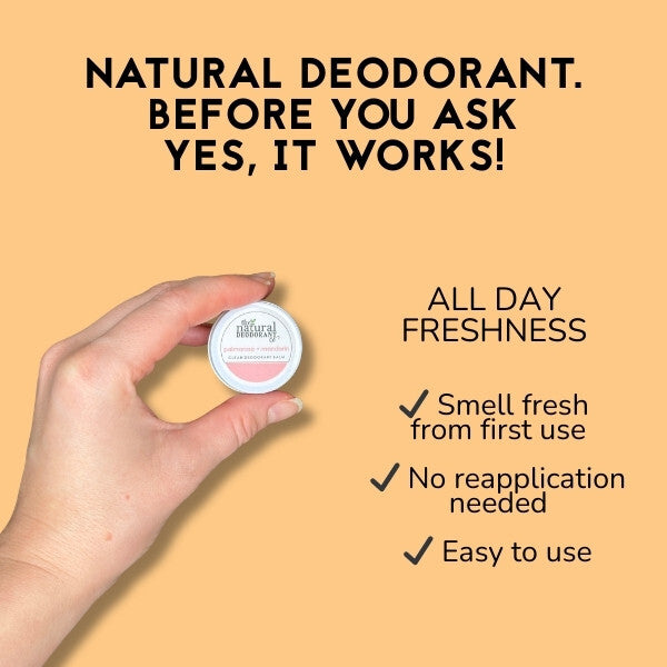 Natural Deo Co tangerine deodorant cream 10g mini, imported from the UK