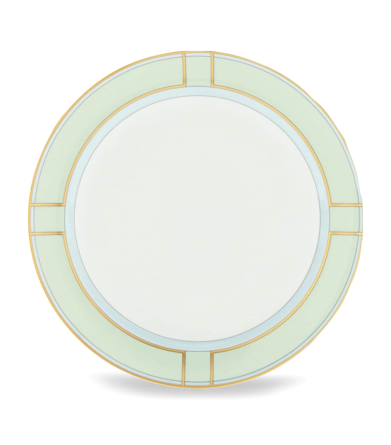 GINORI 1735 porcelain side plate in green 24cm, UK version