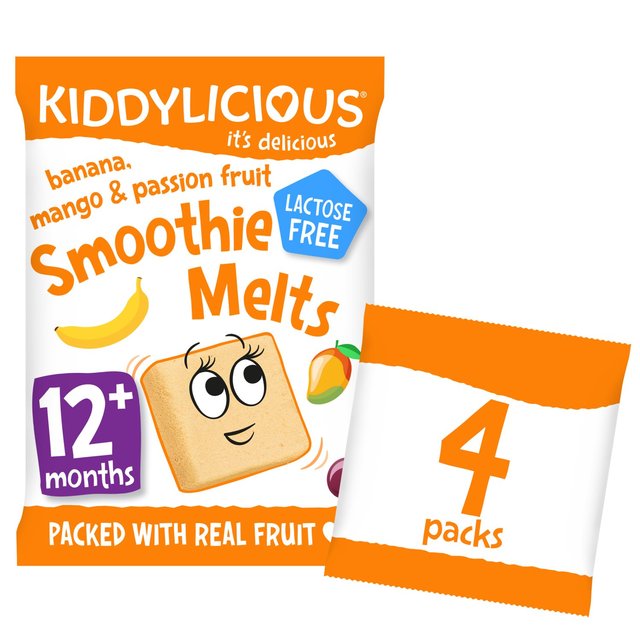 Kiddylicious Banana Mango & Passionfruit Smoothie Melts Baby Snacks Multi   4 x 6g