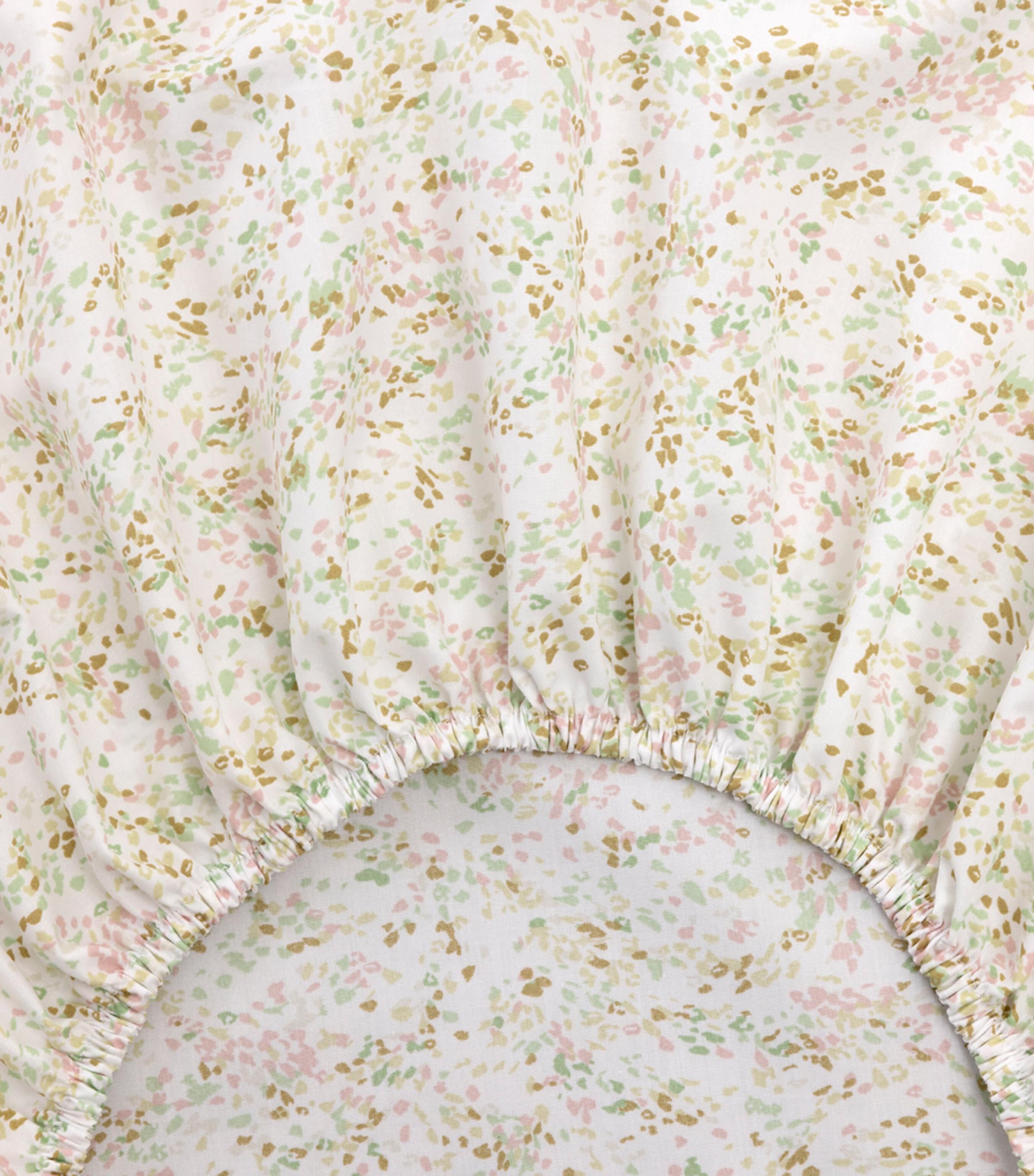 Yves Delorme double fitted sheet with Gaura floral print, 140cm x 200cm (British brand)