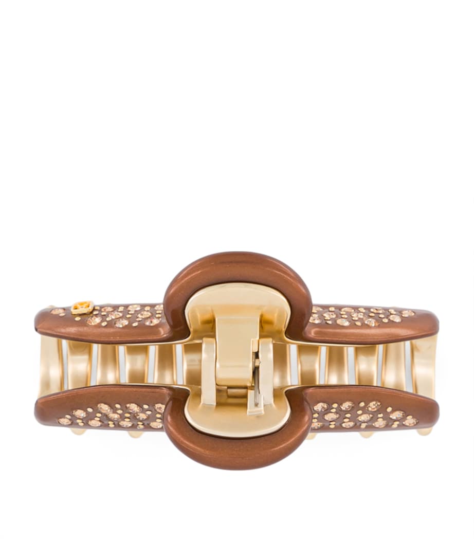 Alexandre de Paris gold-plated claw hair clip 7.5cm (British brand)