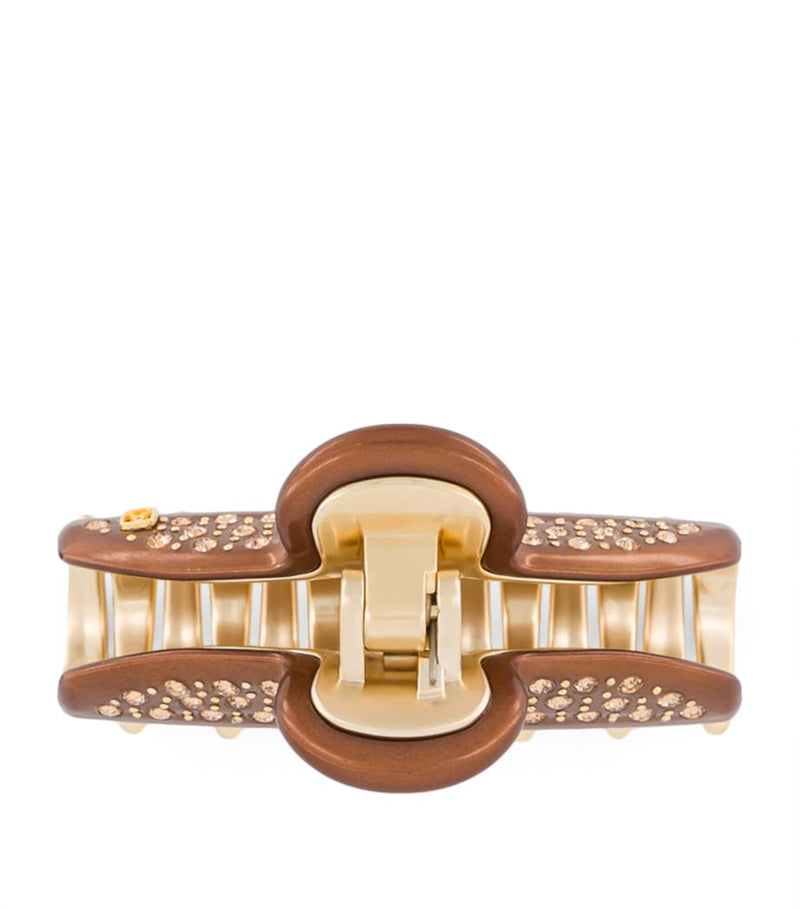 Alexandre de Paris gold-plated claw hair clip 7.5cm (British brand)