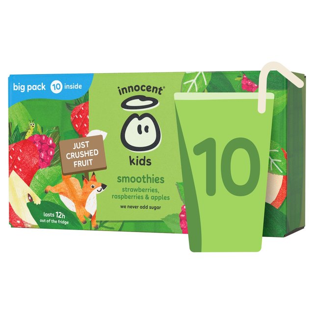 Innocent Strawberry and Raspberry Kids Big Pack   10 x 150ml GOODS M&S   