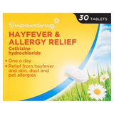 Superdrug Allergy & Hayfever 1 a Day Cetirizine Tablets X 30 GOODS Superdrug   