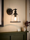 Black Gloucester Mains Operated Wireless Wall Light