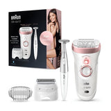 Braun Silk-épil 9 9-890 Epilator for Women, White/Rose Gold GOODS Superdrug   