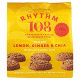 Rhythm 108 Swiss Vegan Lemon Ginger & Chia Biscuit Share Bag   135g GOODS M&S   