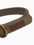 Barbour tartan dog collar with leather lining, UK version
