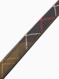 Barbour tartan dog collar with leather lining, UK version