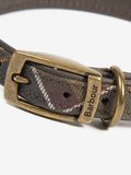 Barbour tartan dog collar with leather lining, UK version