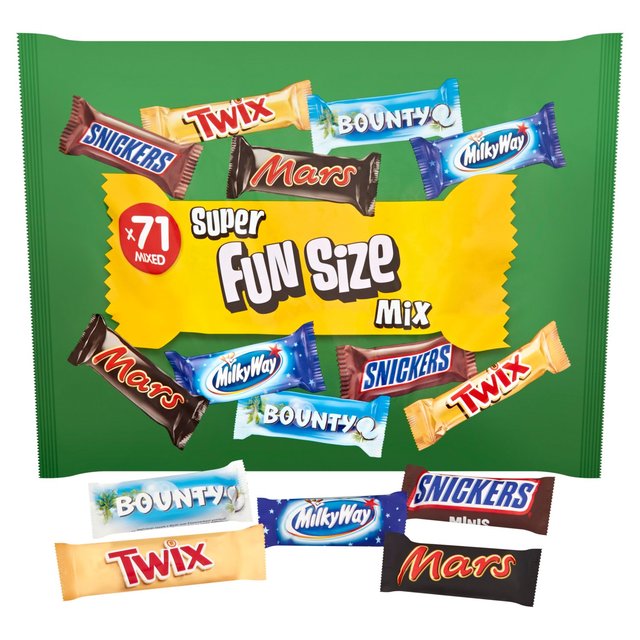 Mars Twix Bounty Snickers Milky Way Funsize Chocolate  Bars Party Bag   1.425kg GOODS M&S   