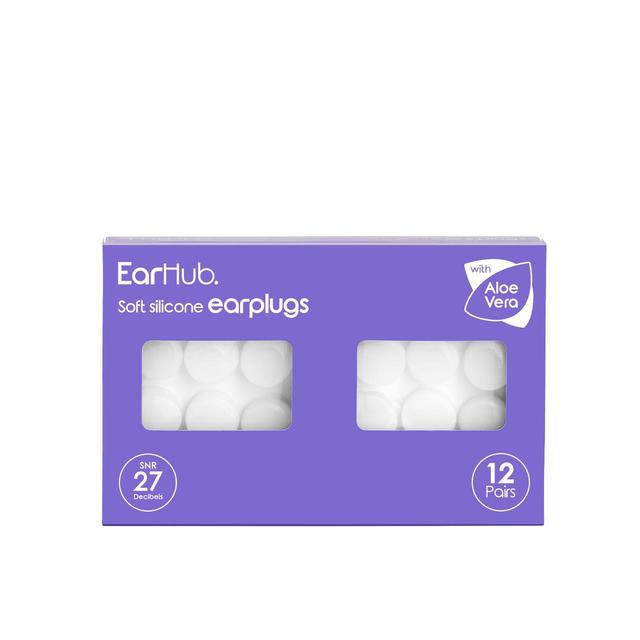 EarHub Sleepwell Soft Silicone Earplugs 12 pair   12 per pack GOODS M&S   