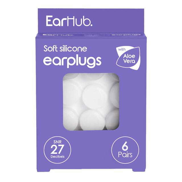 EarHub Sleepwell Soft Silicone Earplugs 6 Pair   6 per pack GOODS M&S   