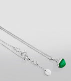 MARLI New York white gold green agate pendant, imported from the UK