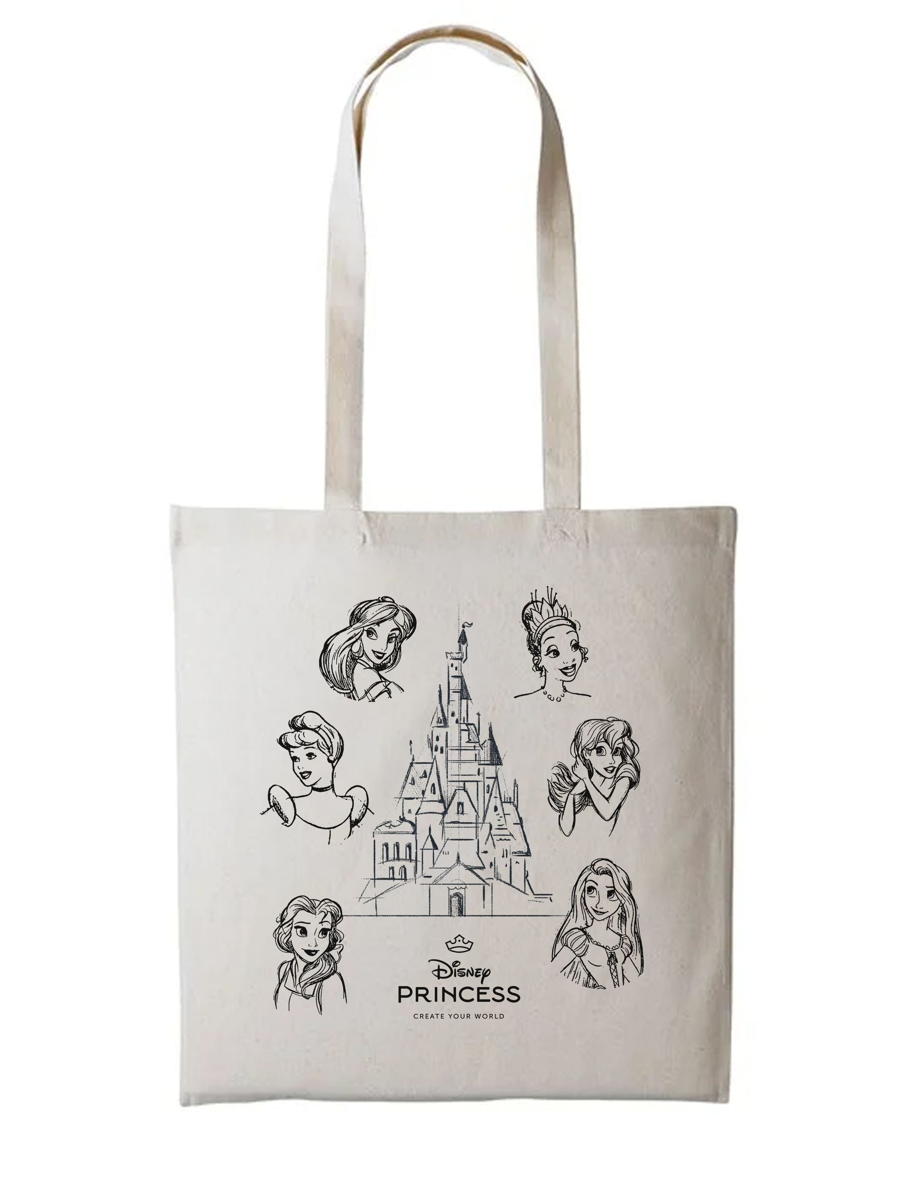Brands In White Disney Princess Faces tote bag - British product